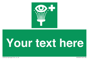 Custom Eye Wash Station Sign